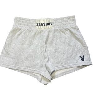 Playboy x PacSun Heathered Gray Lounge Shorts Size Small Womens